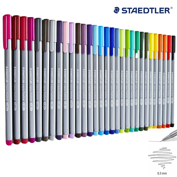 Fineliner 0.3 mm, STAEDTLER Triplus, ALEGE CULOAREA: Rosu - Papet