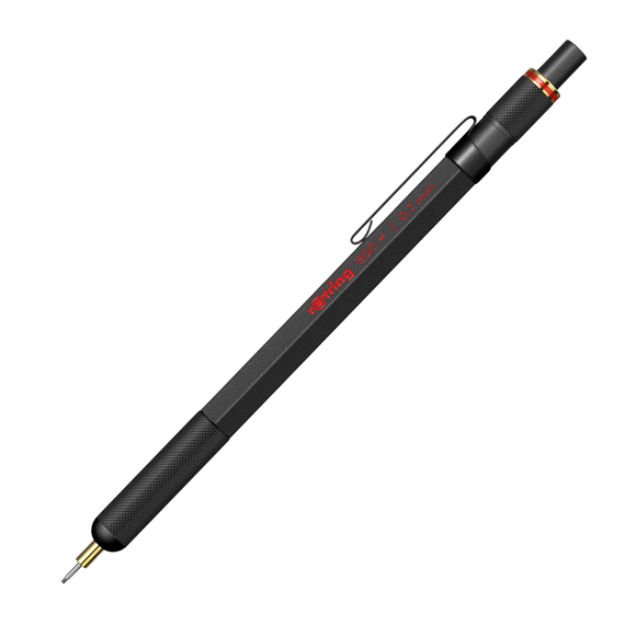 Creion mecanic ROTRING Seria 800+, ALEGE GROSIMEA: 0.7 mm - negru - 2Papet