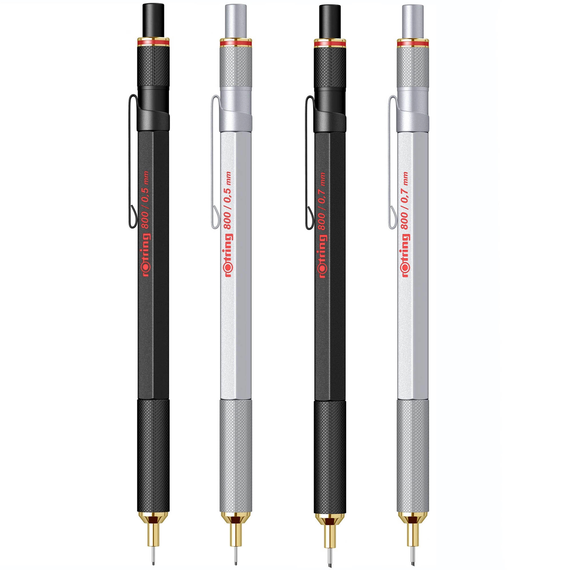 Creion mecanic ROTRING Seria 800, ALEGE GROSIMEA: 0.7 mm - negru - Papet