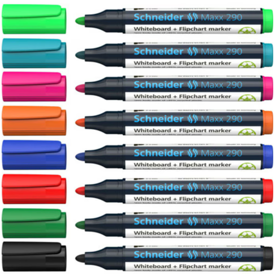 Marker whiteboard SCHNEIDER Maxx 290, ALEGE CULOAREA: Verde - Papet