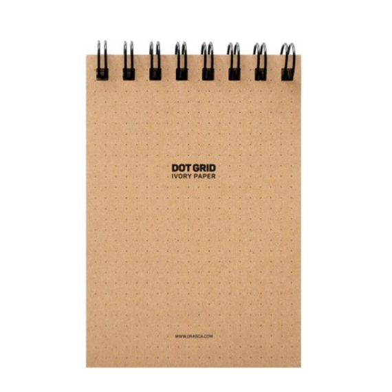 Bloc cu hartie punctata A5 Ivory, 60 file 80g/mp, DRASCA - Papet