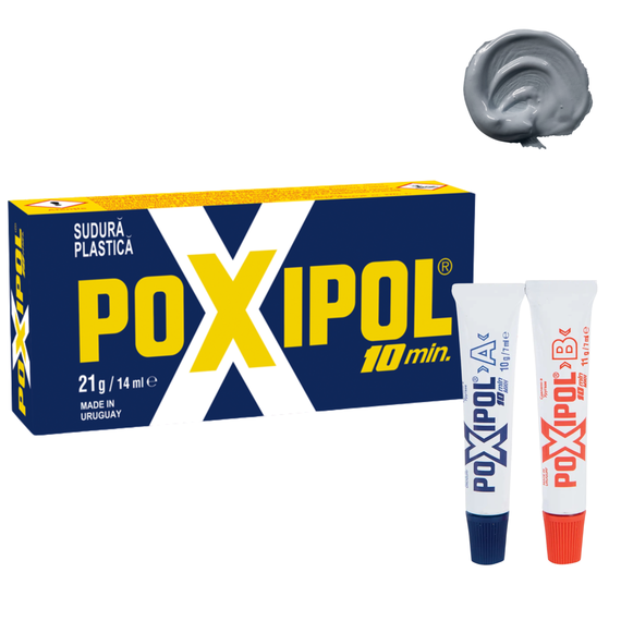 Adeziv bicomponent POXIPOL, Gri - Papet