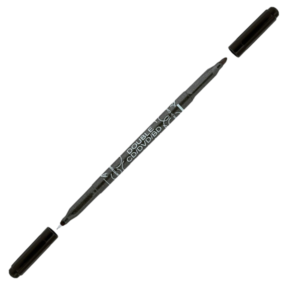 Marker permanent cu 2 capete CD/DVD, 0.6 mm-2.5 mm, CENTROPEN 3616, ALEGE CULOAREA: Negru - 2Papet