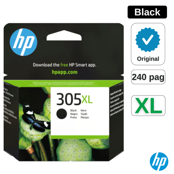 Cartus HP Deskjet 305 XL Negru 3YM62AE, 4 ml - Papet