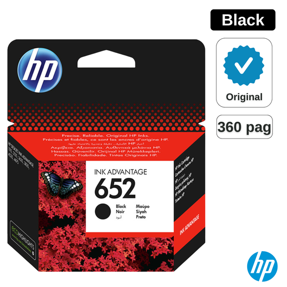 Cartus HP Deskjet 652 Negru F6V24AE , 5 ml - Papet