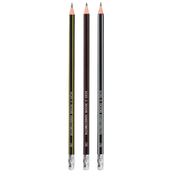 Creion cu radiera, KOH-I-NOOR, extra flexibil, 2B - Papet