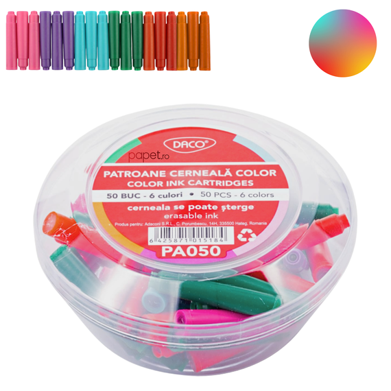 Patroane cerneala DACO Color, 50 buc/set - Papet
