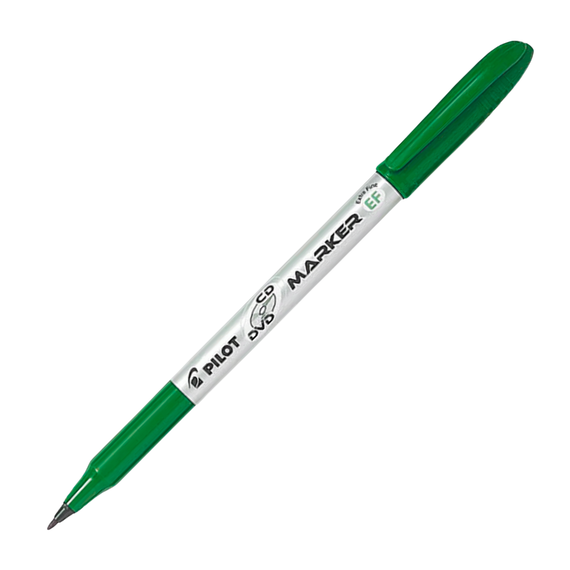 Marker permanent CD/DVD, Verde 0.6 mm, PILOT BeGreeN - Papet