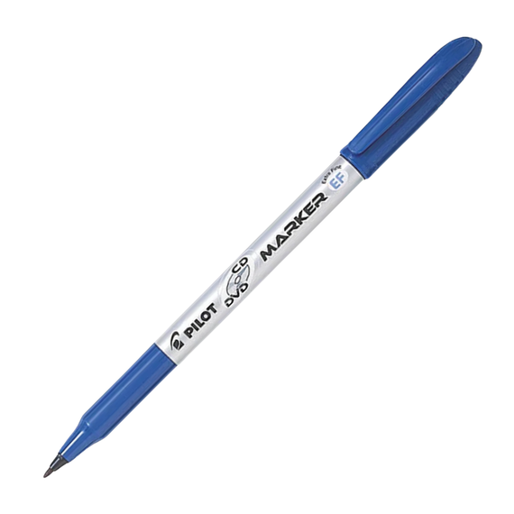 Marker permanent CD/DVD, Albastru 0.6 mm, PILOT BeGreeN - Papet