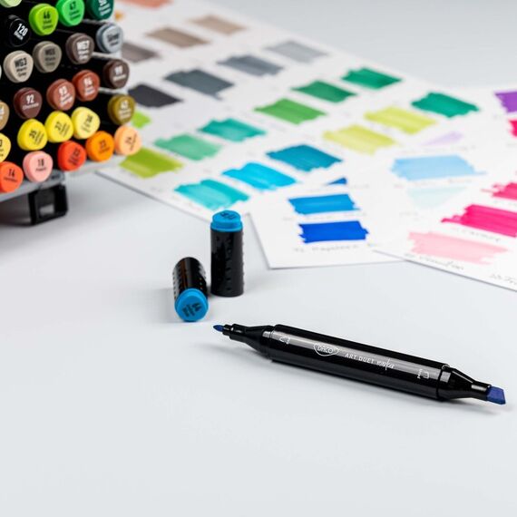 Marker grafic DACO Art Duet, 36 culori/set - 4Papet