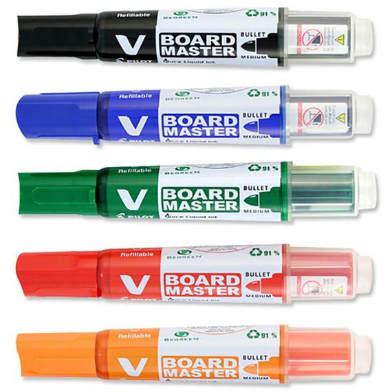 Marker whiteboard reincarcabil, PILOT Vboard Master M, ALEGE CULOAREA: Negru - Papet