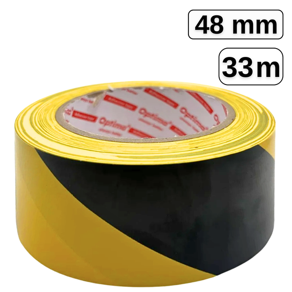 Banda adeziva de semnalizare, 48 mm x 33 m, OPTIMA Safety Warning - Papet