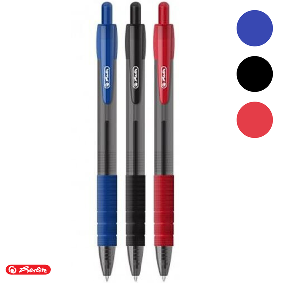 Pix cu gel si mecanism 0.7 mm, HERLITZ Smoothy, ALEGE CULOAREA: Negru - Papet