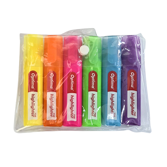 Textmarker OPTIMA 720, 6 buc/set - Papet