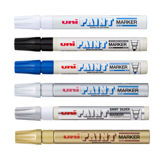 Marker cu vopsea 2.2-2.8 mm UNI Paint PX-20, ALEGE CULOAREA: Albastru - Papet