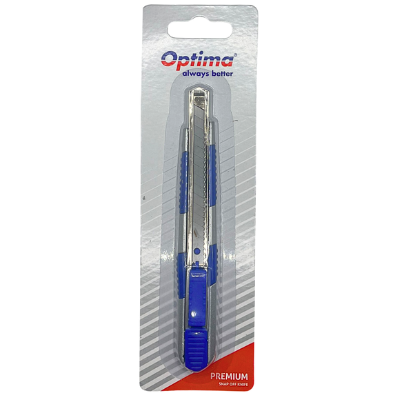 Cutter mic 9 mm, sina metalica, corp metalic, OPTIMA Premium SK5 - Papet