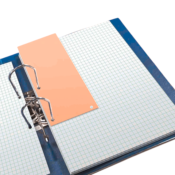 Separatoare biblioraft, 3 perforatii, 100 file/set, ECADA Albastru - 3Papet