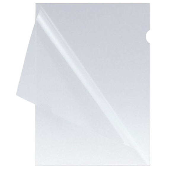 File protectie cristal cu deschiderea in "L", 90 microni, 50 buc/set, A4, OPTIMA - 2Papet