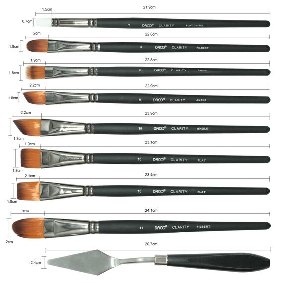 Pensule DACO Clarity, PN2915, 16 buc/set - 3Papet