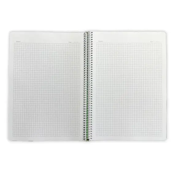 Caiet A5 cu spirala, coperta plastic, 144 file, DACO Atinge Excelenta, ALEGE LINIATURA: Matematica - 2Papet