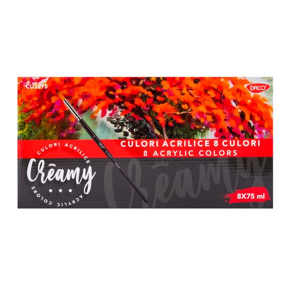 Set culori acrilice 8 culori/set, 75 ml, DACO Creamy - 3Papet