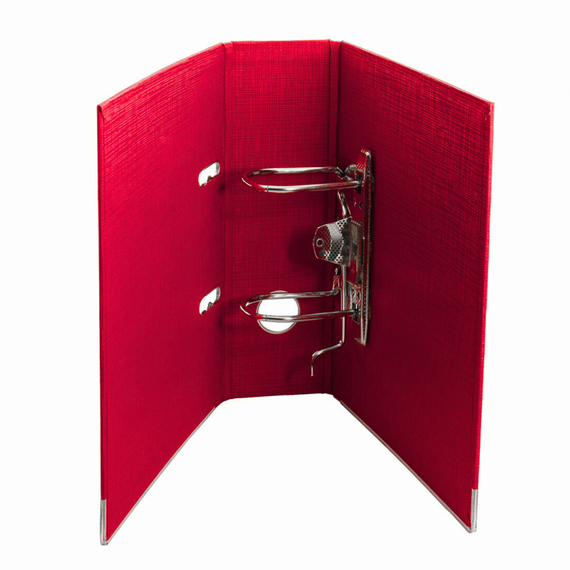 Biblioraft plastifiat A5, 7.5 cm, OPTIMA, ALEGE CULOAREA: Rosu - 4Papet