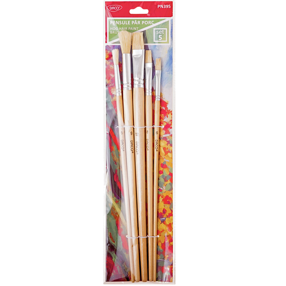 Pensule varfuri mixte, par porc, DACO, 5 buc/set - Papet