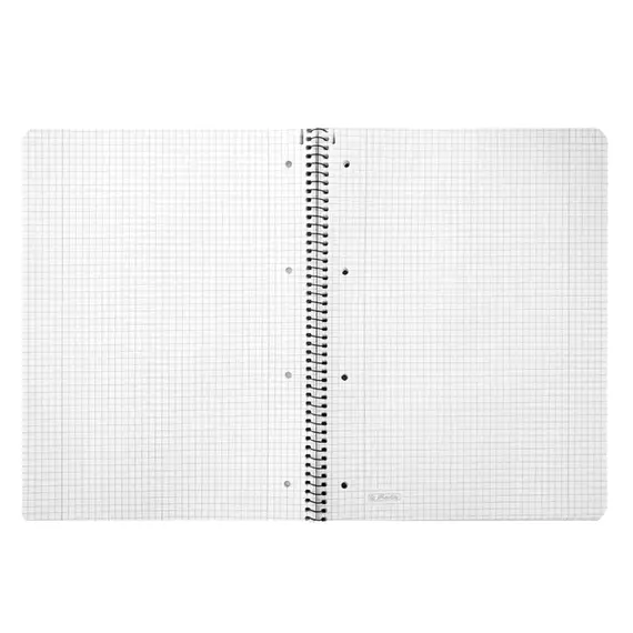 Caiet A5 cu spirala, 100 file, matematica, HERLITZ Ladylike, Model: Jungle - 2Papet