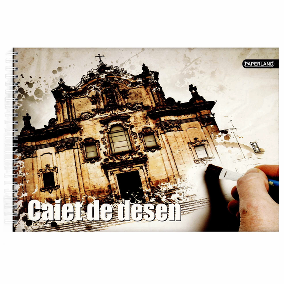 Caiet de desen, A4 cu spirala, 36 file, PAPERLAND - Papet