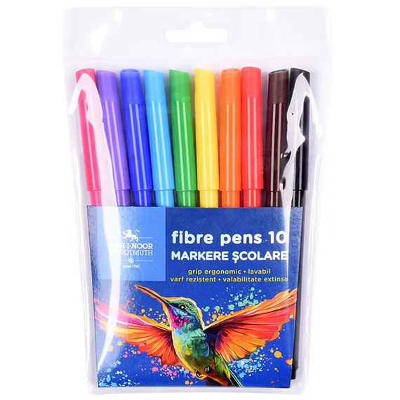 Carioci KOH-I-NOOR Colibri, 10 culori/set - Papet