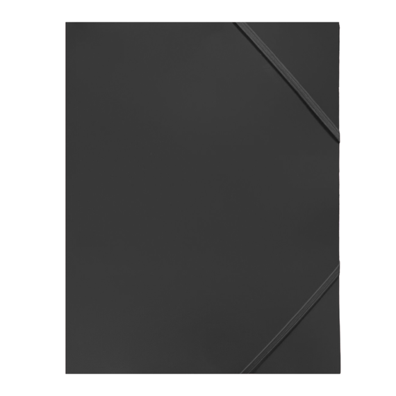 Mapa plastic A4, cu elastic OPTIMA, ALEGE CULOAREA: Negru - 2Papet