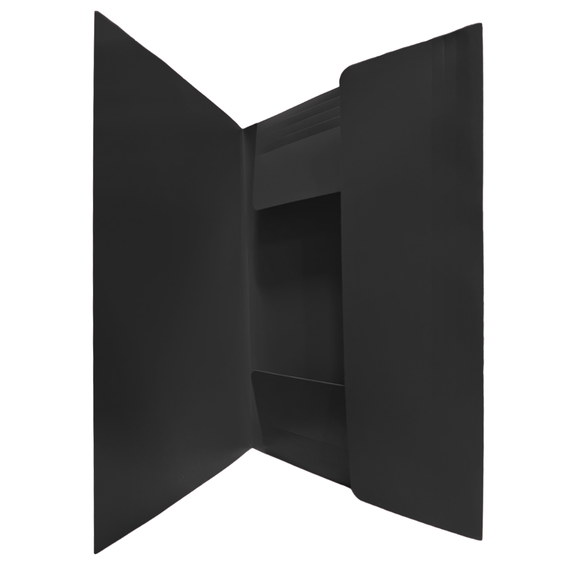 Mapa plastic A4, cu elastic OPTIMA, ALEGE CULOAREA: Negru - 3Papet
