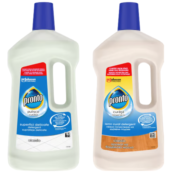 Detergent pentru pardoseli 750 ml, PRONTO, ALEGE CULOAREA: Albastru - suprafete delicate - Papet