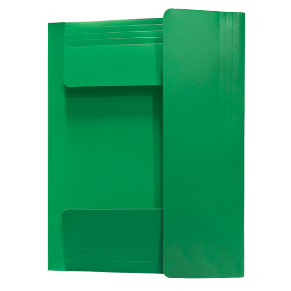 Mapa plastic A4, cu elastic OPTIMA, ALEGE CULOAREA: Verde - 4Papet