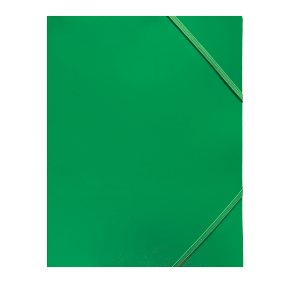 Mapa plastic A4, cu elastic OPTIMA, ALEGE CULOAREA: Verde - 2Papet