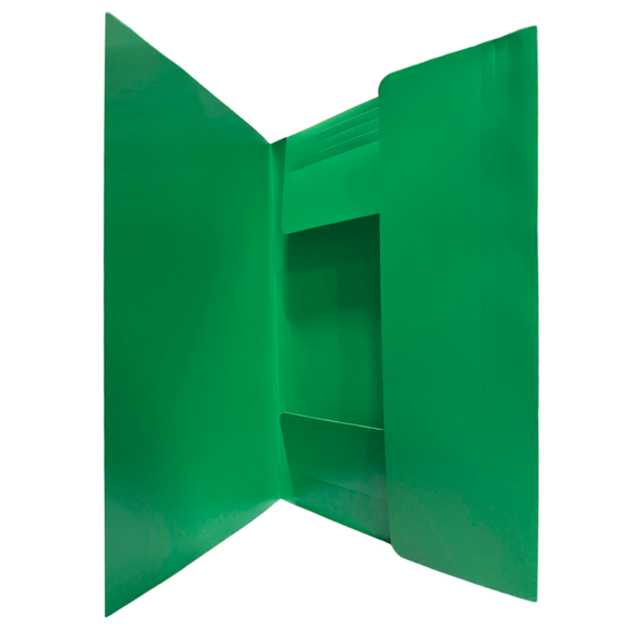 Mapa plastic A4, cu elastic OPTIMA, ALEGE CULOAREA: Verde - 3Papet
