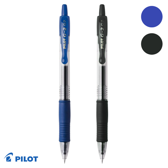 Pix cu gel si mecanism 0.7mm, PILOT G2, ALEGE CULOAREA: Albastru - Papet