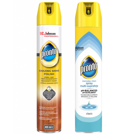 Spray curatare mobila PRONTO, 400 ml, Alege aroma: Lemn - Papet