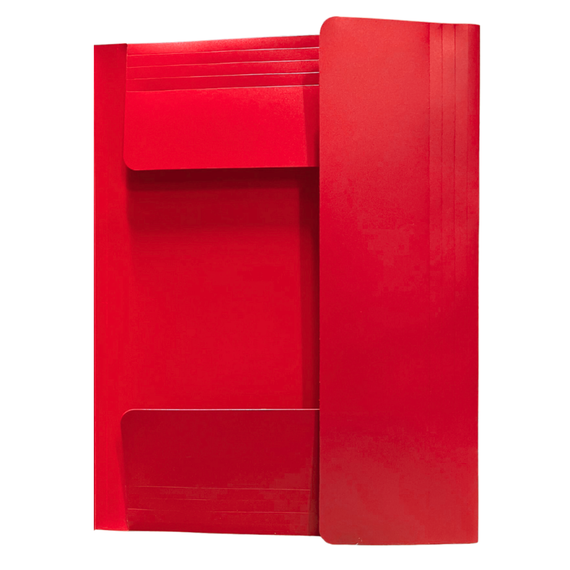 Mapa plastic A4, cu elastic OPTIMA, ALEGE CULOAREA: Rosu - 4Papet