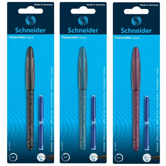Roller cu cerneala SCHNEIDER Opus, 2 rezerve - Papet
