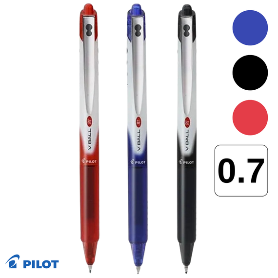 Roller cu cerneala 0.7 mm, PILOT Vball, ALEGE CULOAREA: Albastru - Papet