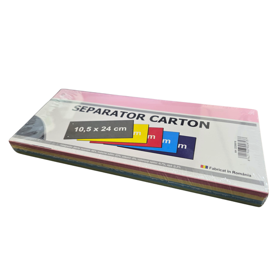 Separatoare biblioraft, 2 perforatii, 100 file/set, PAPERLAND Multicolor - 2Papet