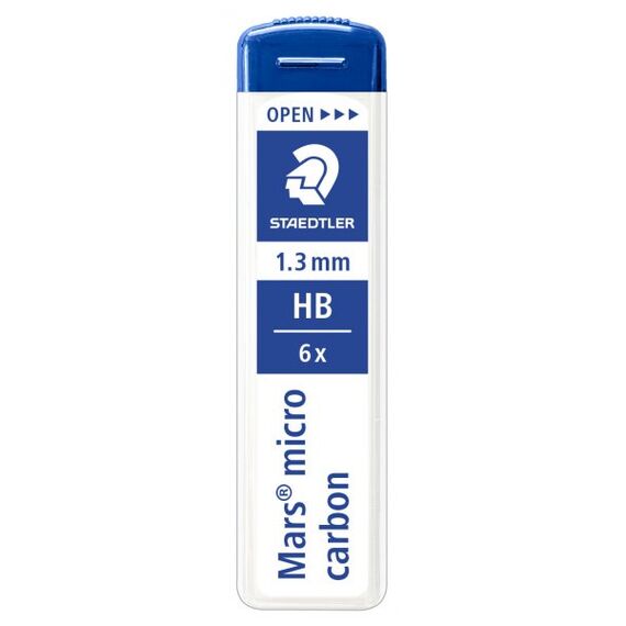 Mine creion mecanic 1.3 mm, 12 buc/set, STAEDTLER Mars Micro Carbon, duritate HB - Papet