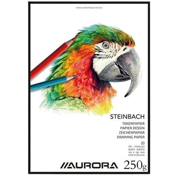 Bloc desen A4, 250g/mp, 20 file, AURORA Steinbach - Papet