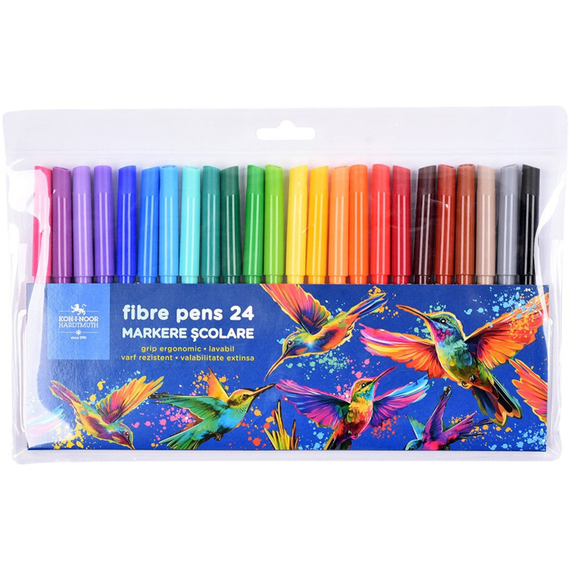 Carioci KOH-I-NOOR Colibri, 24 culori/set - Papet