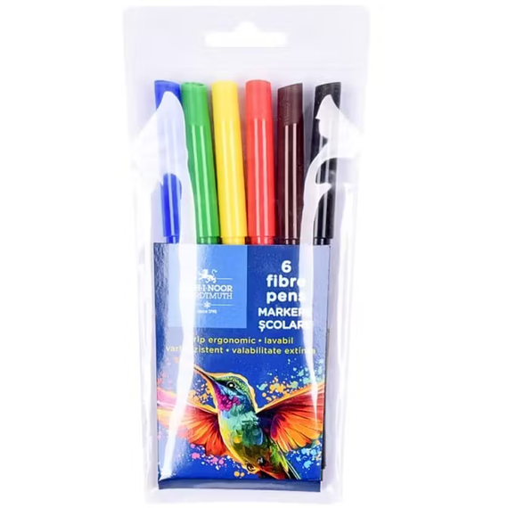 Carioci KOH-I-NOOR Colibri, 6 culori/set - Papet