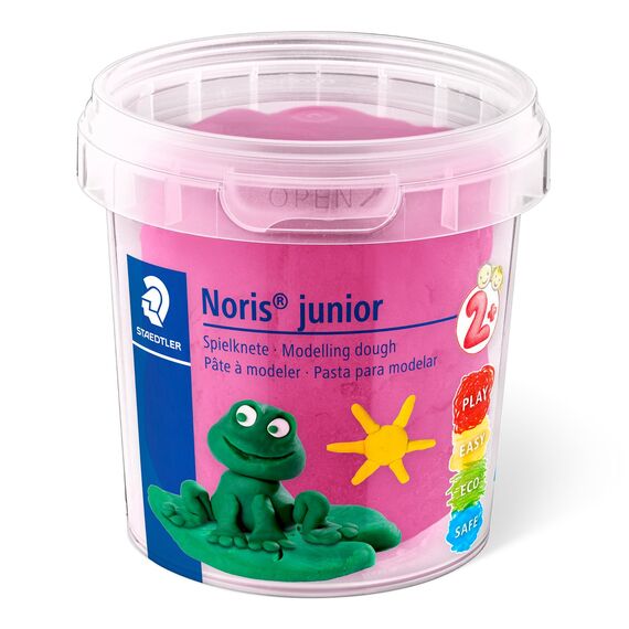 Plastilina moale STAEDTLER Noris Junior, Neon, 4 culori/set, 520 g - 2Papet