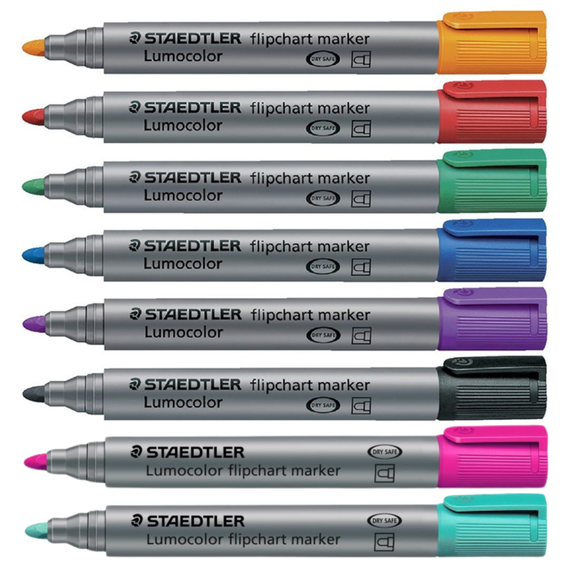Marker flipchart cu varf rotund 2 mm, STAEDTLER Lumocolor, ALEGE CULOAREA: Turcoaz - Papet