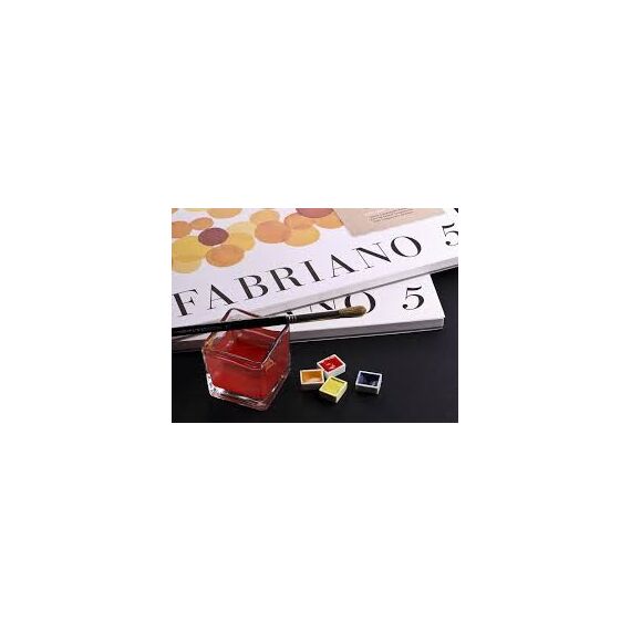 Bloc Acuarela 26 x 36 cm, 50% bumbac, 300g/mp, 20 file, FABRIANO 5 Grano Fino - 3Papet