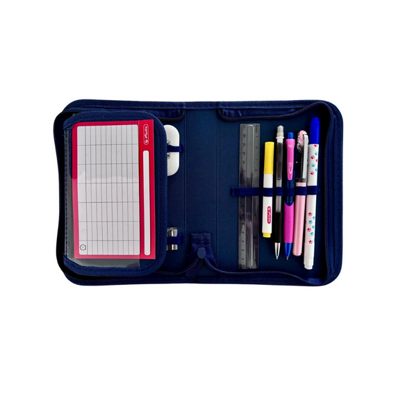 Penar echipat 26 piese, 1 fermoar si clapa interioara, HERLITZ Doodle - 2Papet